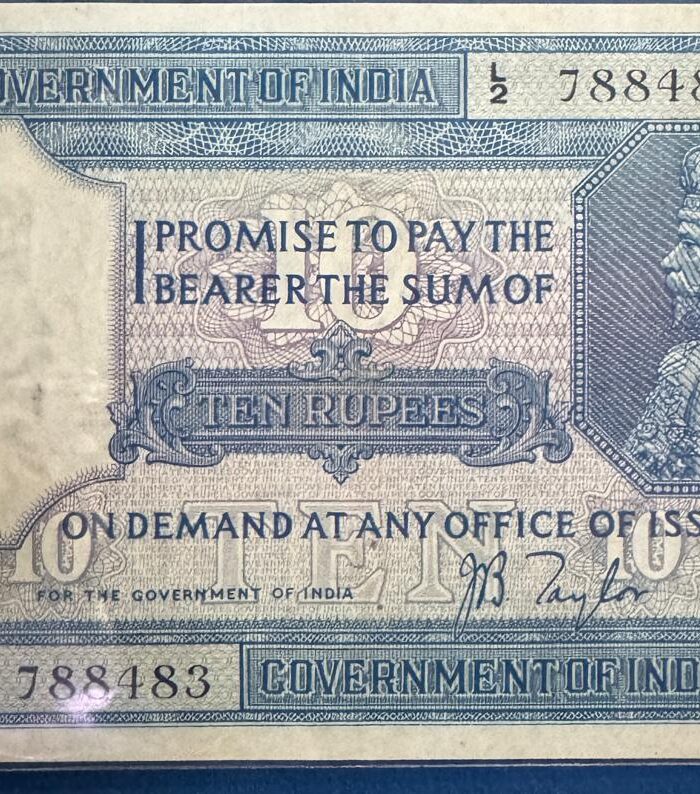 British India Note 10 Rupees