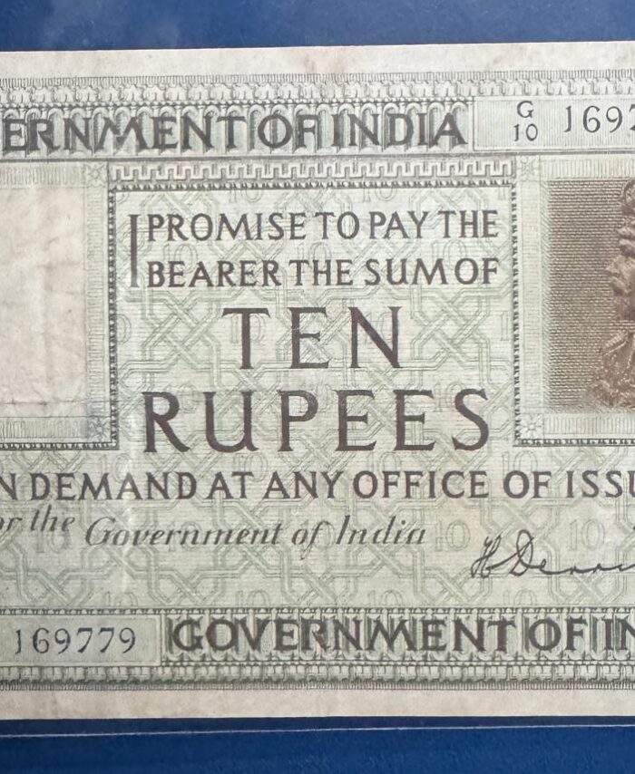 British India 10 Rupees note