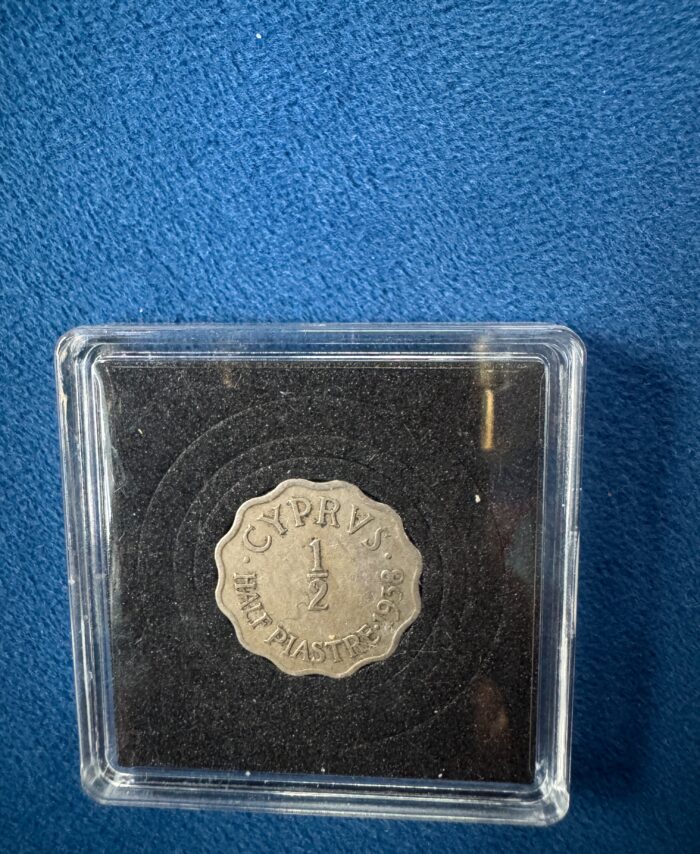 1/2 Cyprus Piastre coin 1938