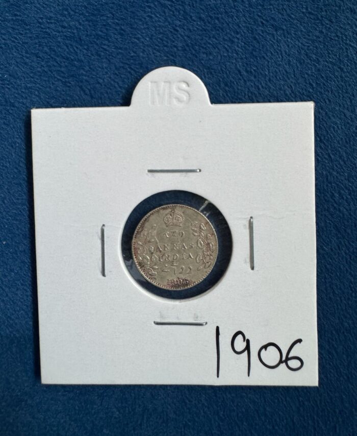 British India Two Annas 1906 king Edward VII