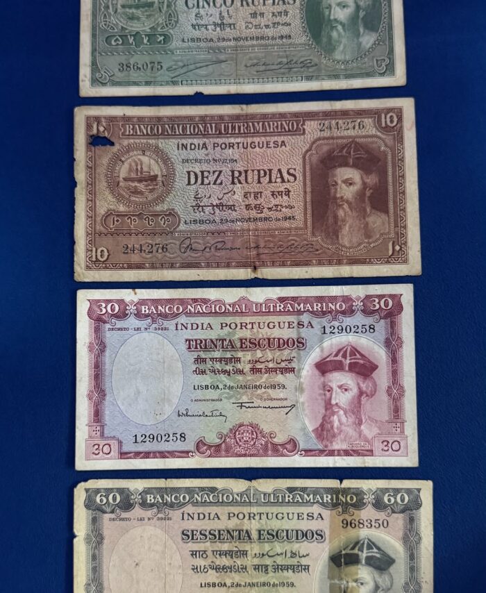 Portuguese India Set of 4 Notes