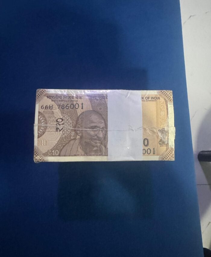 10 Rupees UNC  10 Bundle Rim starting 786001 number
