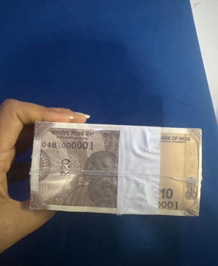10 Rupees UNC  10 Bundle  Rim starting all zero 1