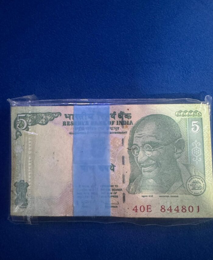5 Rupees UNC Bundle